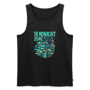 Midnight Pacific - Men's Premium Organic Tank Top - black - Front - AI Model Male 178 light (178cm)