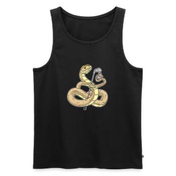 Snake Golf Golf Clubs - Men's Premium Organic Tank Top - black - Front - Michal (187cm)