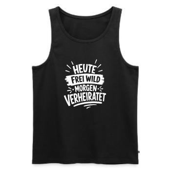Morgen Verheiratet JGA - Männer Premium Bio Tank Top - Schwarz - Vorne - Michal (187cm)