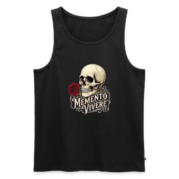 Memento Vivere - Männer Premium Bio Tank Top - Schwarz - Vorne - Michal (187cm)