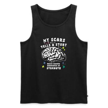 Brain Tumor Education, Fighter, Brain Tumor Education - Men's Premium Organic Tank Top - black - Front - Michal (187cm)