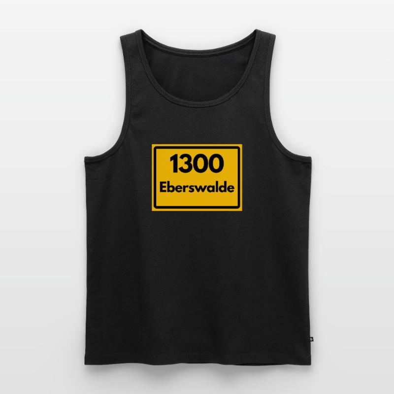 OLD POSTCODE ZIP CODE RETRO 1300 EBERSWALDE HEIMAT Men's Premium Organic Tank Top