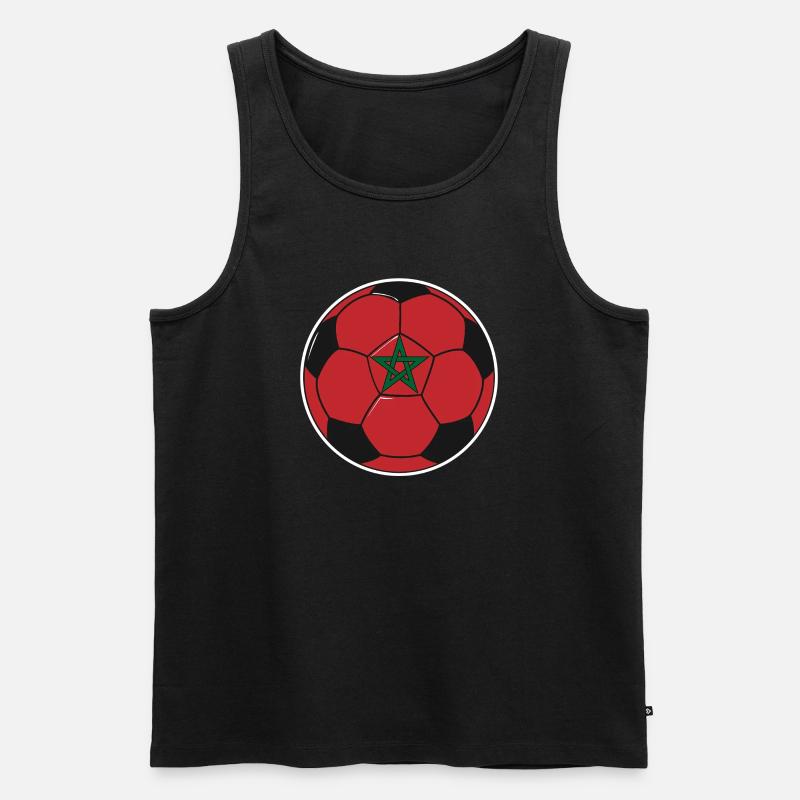 Fußballmannschaft Marokko - Männer Premium Bio Tank Top - Schwarz