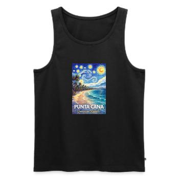 Punta Cana Dominican Republic  - Männer Premium Bio Tank Top - Schwarz - Vorne - AI Model Male 178 light (178cm)