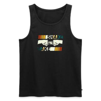 Shake N Bake Fauststoß - Männer Premium Bio Tank Top - Schwarz - Vorne - AI Model Male 178 light (178cm)