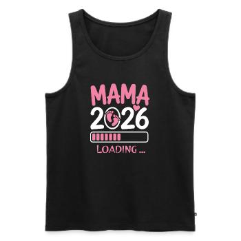 Mama 2026 Schwanger - Männer Premium Bio Tank Top - Schwarz - Vorne - AI Model Male 178 light (178cm)