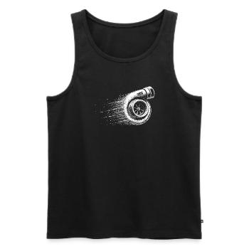 Tournevis de mécanique à suralimentation du turbocompresseur - Débardeur bio Premium Homme - noir - Devant - AI Model Male 178 light (178cm)