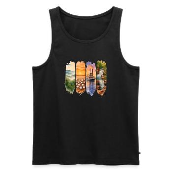 Alabama Vacation Travel – Southern States & Nature Motif - Men's Premium Organic Tank Top - black - Front - Michal (187cm)