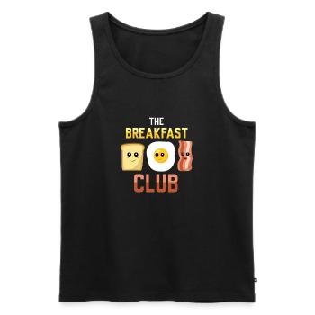 The Breakfast Club – Cute Toast Egg Bacon - Men's Premium Organic Tank Top - black - Front - Michal (187cm)