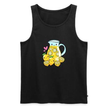 Lemonade Stand Lemonade Limo - Men's Premium Organic Tank Top - black - Front - AI Model Male 178 light (178cm)