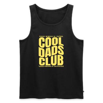 Club des papas cool - Cadeau de la fête des pères des papas - Débardeur bio Premium Homme - noir - Devant - AI Model Male 178 light (178cm)