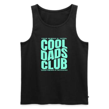 Fête des pères cadeau papa - Club des papas cool - Débardeur bio Premium Homme - noir - Devant - AI Model Male 178 light (178cm)