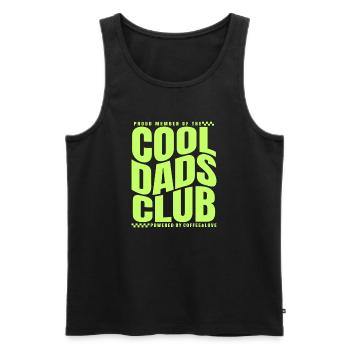 Fête des pères cadeau papa - Club des papas cool - Débardeur bio Premium Homme - noir - Devant - AI Model Male 178 light (178cm)
