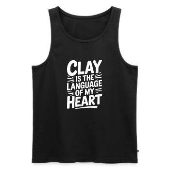 Pottery Artists Language Of My Heart Pottery - Männer Premium Bio Tank Top - Schwarz - Vorne - Michal (187cm)