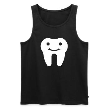 tooth - Men's Premium Organic Tank Top - black - Front - AI Model Male 178 light (178cm)