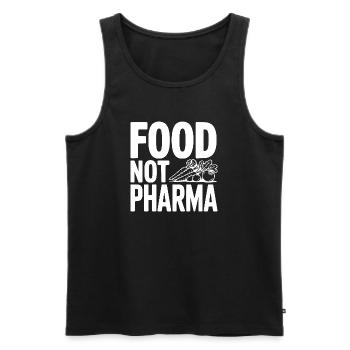 Food Not Pharma - Männer Premium Bio Tank Top - Schwarz - Vorne - AI Model Male 178 light (178cm)