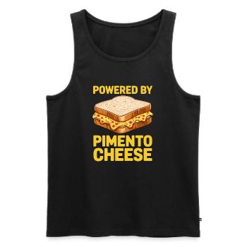 Sandwichs au fromage piment Cadeaux de golf - Débardeur bio Premium Homme - noir - Devant - Michal (187cm)