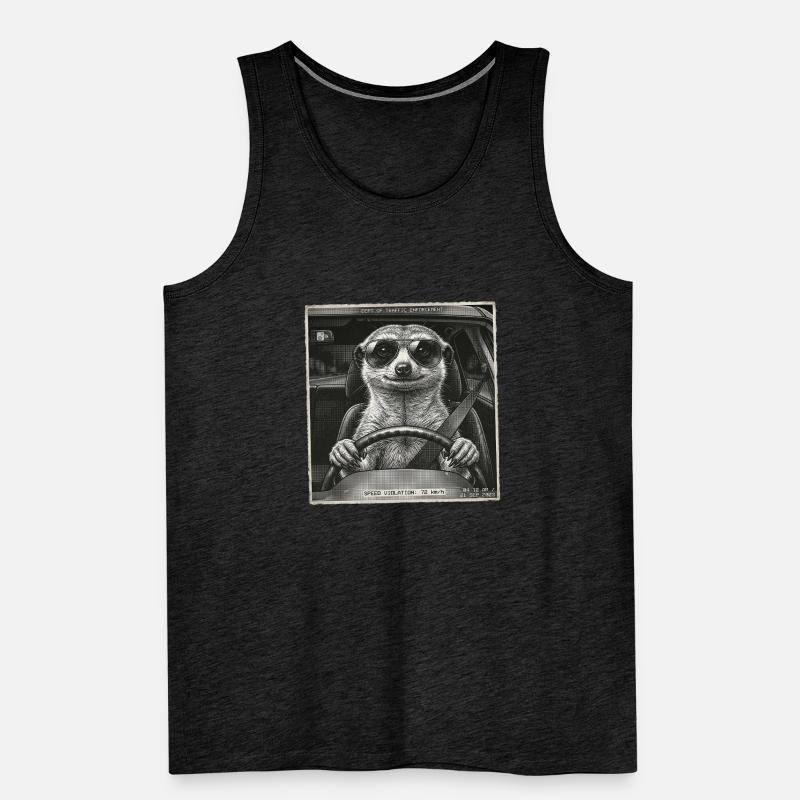 Meerkat Flashed Men's Premium Organic Tank Top