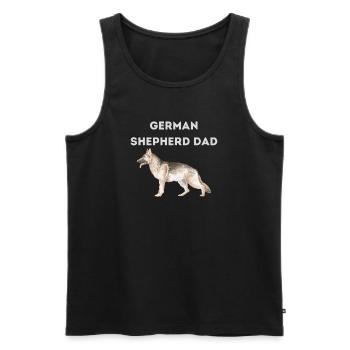 German Shepherd Dad - Men's Premium Organic Tank Top - black - Front - AI Model Male 178 light (178cm)