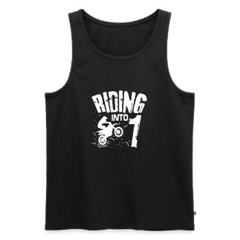 Riding Into 2021 - Men's Premium Organic Tank Top - black - Front - AI Model Male 178 light (178cm)