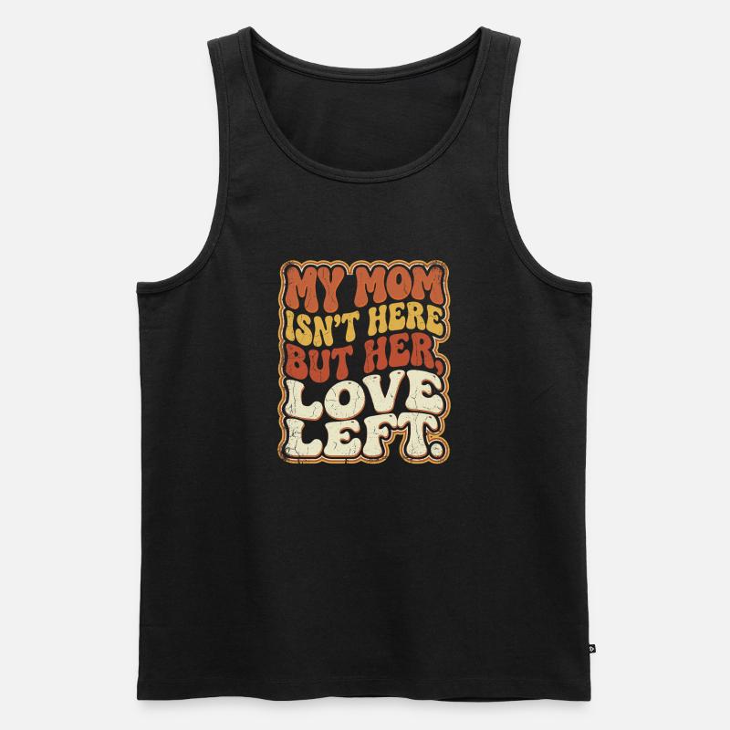 Mama fehlt, Liebe bleibt - Männer Premium Bio Tank Top - Schwarz