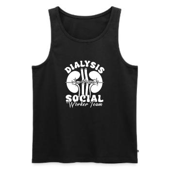 Social Worker Quote Dialysis Worker Team Social - Männer Premium Bio Tank Top - Schwarz - Vorne - Michal (187cm)