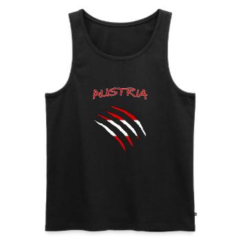 Austria Claw Flag Austria Austria Flag au - Men's Premium Organic Tank Top - black - Front - AI Model Male 178 light (178cm)