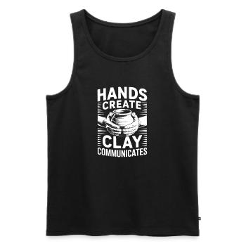 Pottery Artists Clay Communicates Pottery - Männer Premium Bio Tank Top - Schwarz - Vorne - Michal (187cm)