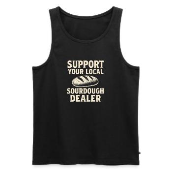 Baking Baker Baker Sourdough Bread Gift Idea - Men's Premium Organic Tank Top - black - Front - AI Model Male 178 light (178cm)