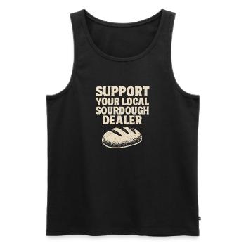 Baking Baker Baker Sourdough Bread Gift Idea - Men's Premium Organic Tank Top - black - Front - AI Model Male 178 light (178cm)