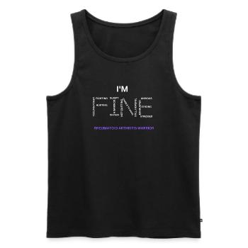 Rheumatoid Arthritis Warrior - I'm Fine - Men's Premium Organic Tank Top - black - Front - AI Model Male 178 light (178cm)