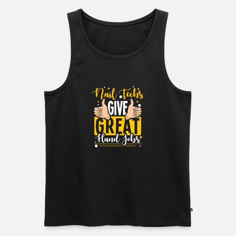 Nageldesigner Nageldesignerin Kosmetik Nagelstudio - Männer Premium Bio Tank Top - Schwarz