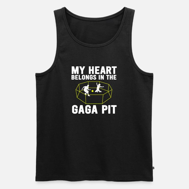 Gaga Pit Heart Tee - Männer Premium Bio Tank Top - Schwarz