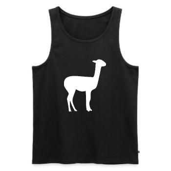 lama - Men's Premium Organic Tank Top - black - Front - AI Model Male 178 light (178cm)