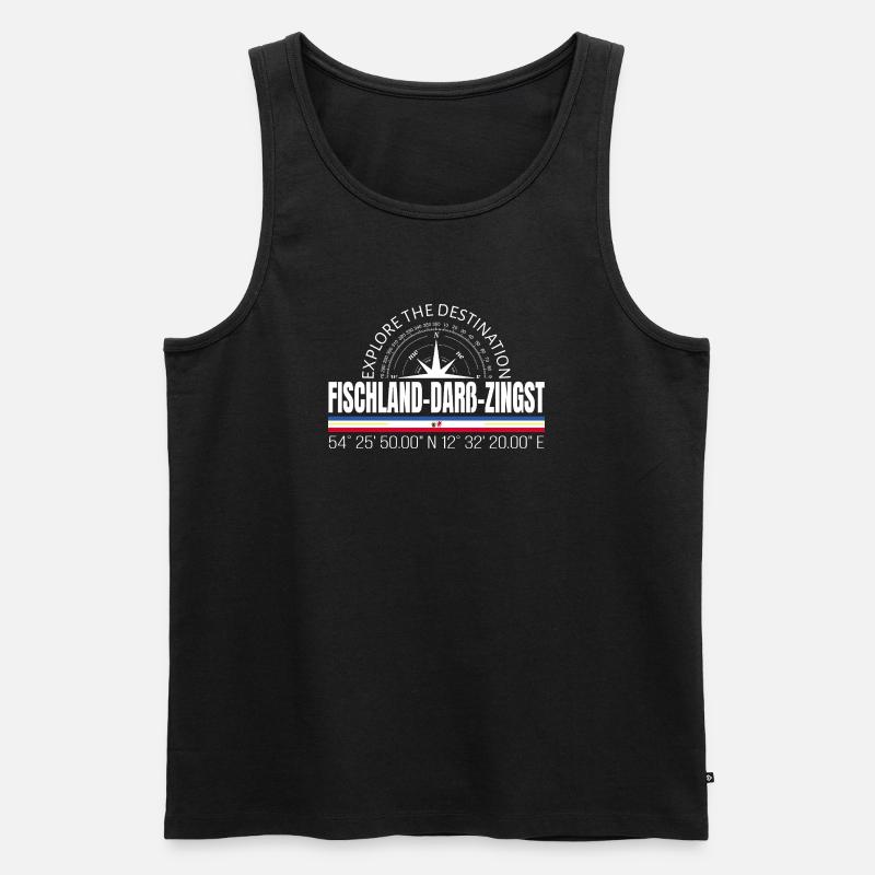 Fischland - Darß - Zingst - Männer Premium Bio Tank Top - Schwarz