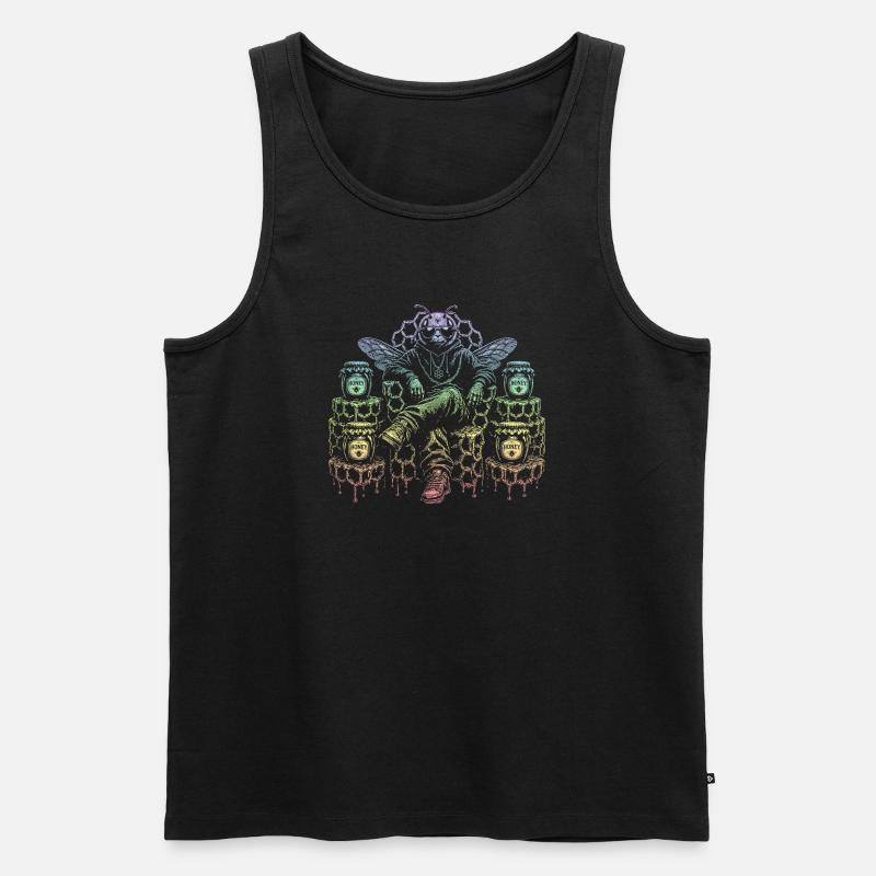 Honigbiene - Männer Premium Bio Tank Top - Schwarz
