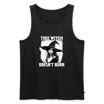 Hübsches Hexen T für Halloween Fans Wicca Hexerei  - Männer Premium Bio Tank Top - Schwarz - Vorne - Michal (187cm)