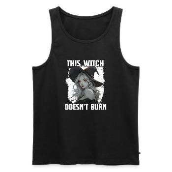 Hexen Damen T Hexen Spruch | Halloween Party Hexen - Männer Premium Bio Tank Top - Schwarz - Vorne - Michal (187cm)