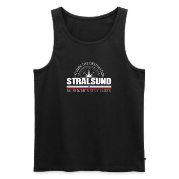 Stralsund - Männer Premium Bio Tank Top - Schwarz - Vorne - Michal (187cm)