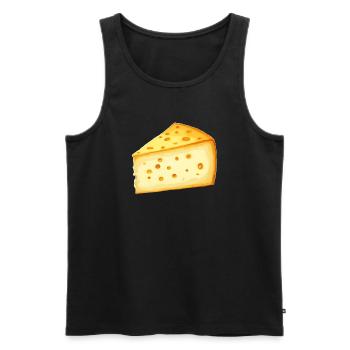Cheese - Men's Premium Organic Tank Top - black - Front - AI Model Male 178 light (178cm)