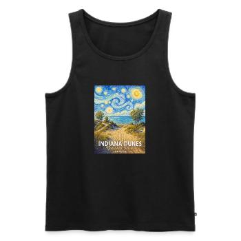 Indiana Dunes National Park Indiana - Männer Premium Bio Tank Top - Schwarz - Vorne - AI Model Male 178 light (178cm)