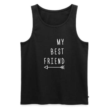 Best Friend Arrow Typography - Men's Premium Organic Tank Top - black - Front - Michal (187cm)