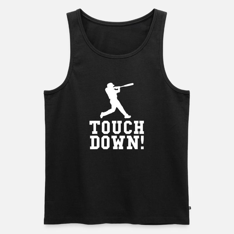 Touchdown Silhouette Tee - Men's Premium Organic Tank Top - black