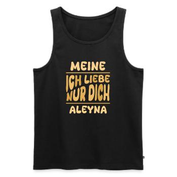 Liebe Aleyna - Männer Premium Bio Tank Top - Schwarz - Vorne - AI Model Male 178 light (178cm)