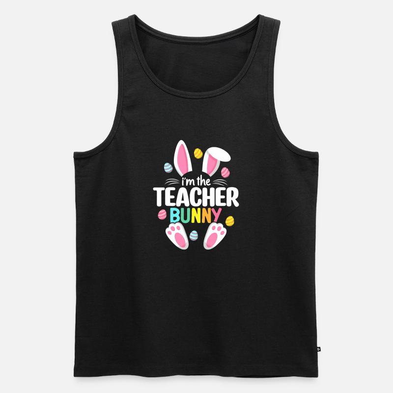 Ich bin der Lehrer-Hase - Männer Premium Bio Tank Top - Schwarz
