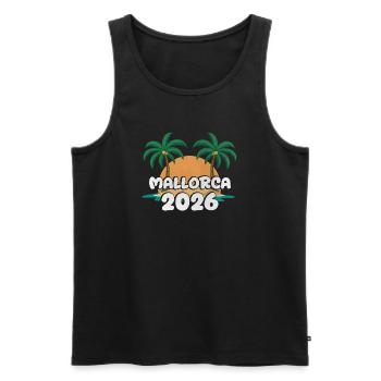 Mallorca 2026 - Männer Premium Bio Tank Top - Schwarz - Vorne - Michal (187cm)