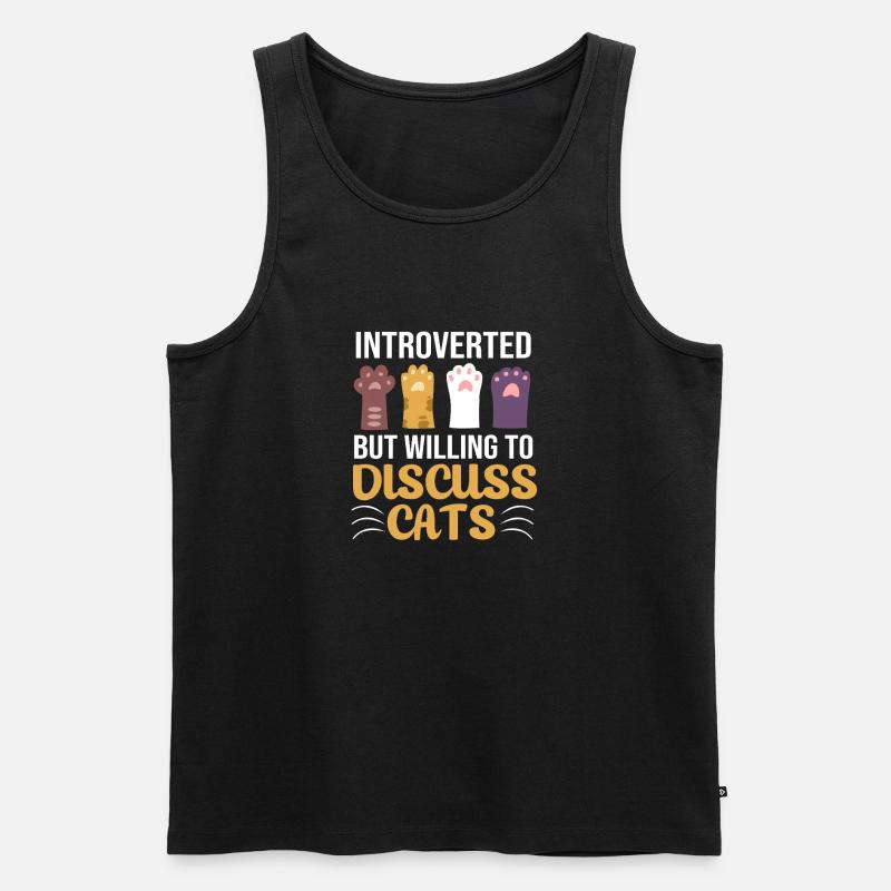 Introvertiert Anxiety ängstlich Angsthase - Männer Premium Bio Tank Top - Schwarz