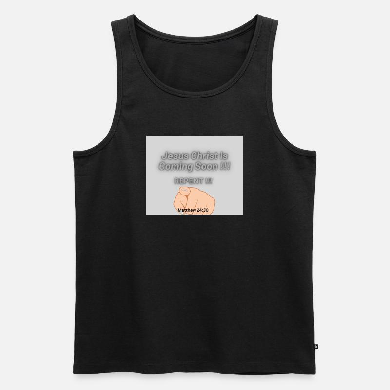 Jesus Christus kommt bald !! - Männer Premium Bio Tank Top - Schwarz