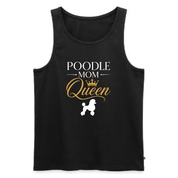 Poodle Queen Mom Crown - Men's Premium Organic Tank Top - black - Front - Michal (187cm)