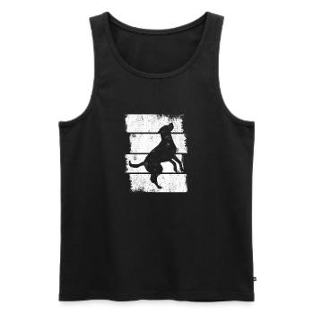 Hund Skizze - Männer Premium Bio Tank Top - Schwarz - Vorne - AI Model Male 178 light (178cm)